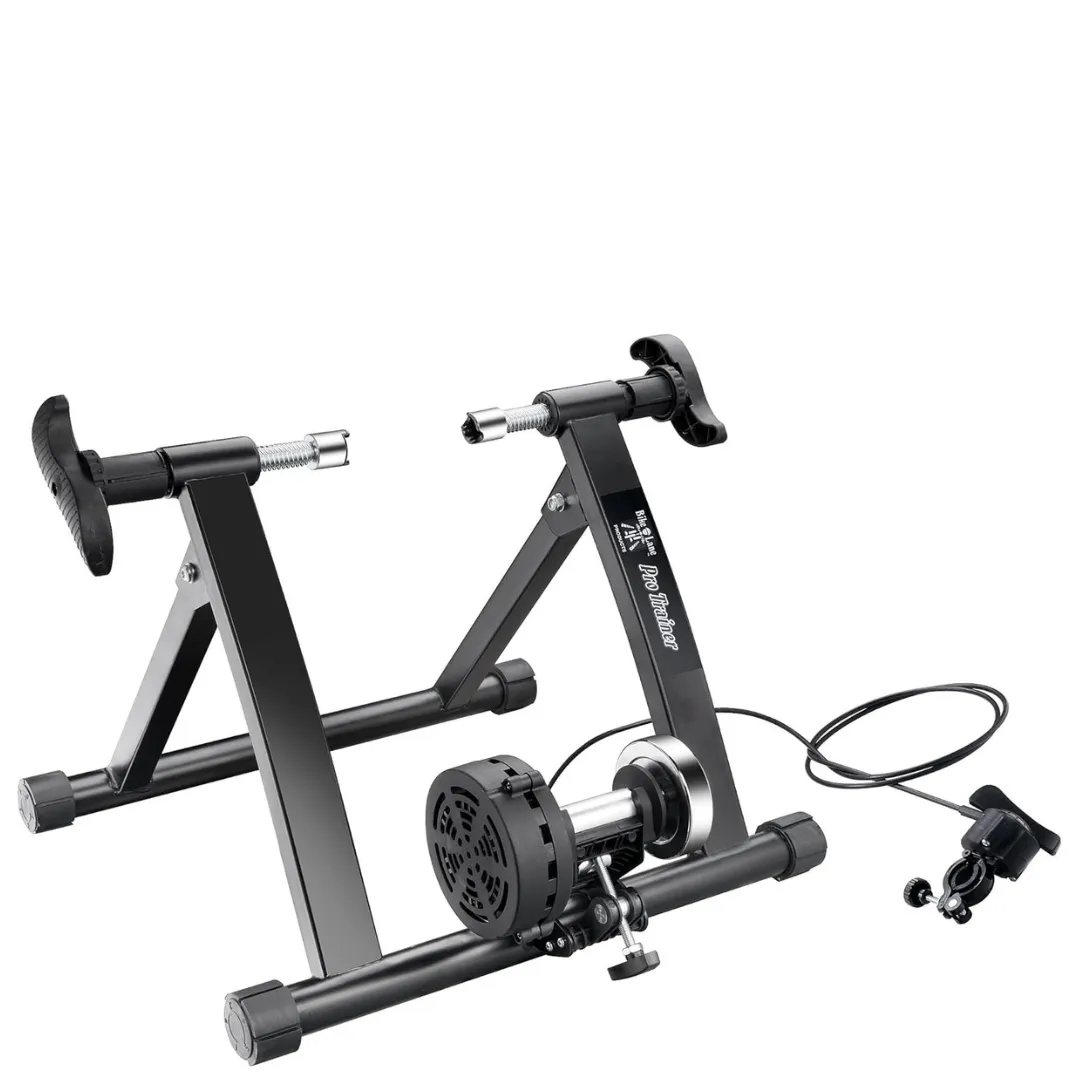 Bike Lane Exercise Bike Trainer - Indoor Bicycle Training Stand With Quiet 5-Level Magnetic Resistance