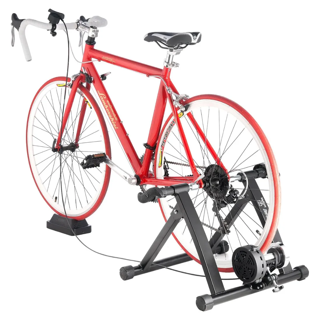 Bike Lane Exercise Bike Trainer - Indoor Bicycle Training Stand With Quiet 5-Level Magnetic Resistance