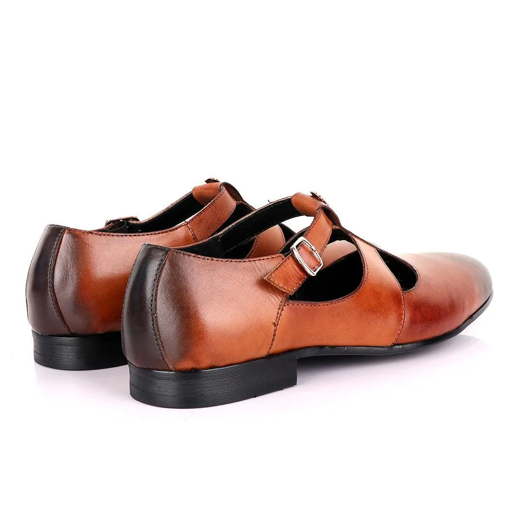 Billionaire Exotic Plain with Logo Brown Cover Shoe