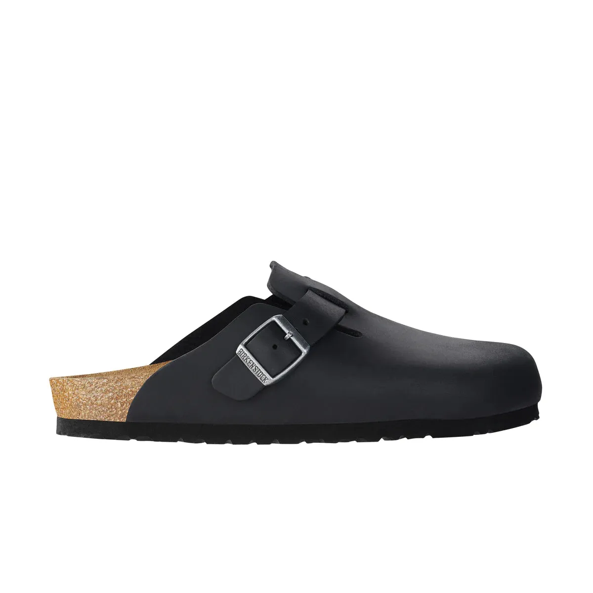 Birkenstock Boston Oiled Leather/Suede Sandal (Unisex) Black 059461