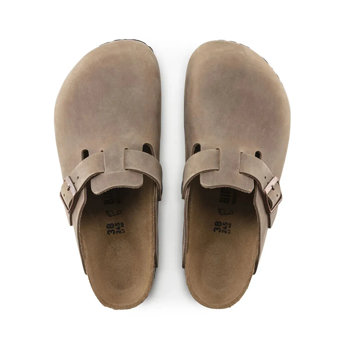 Birkenstock Boston Oiled Leather/Suede Sandal (Unisex) Tabacco Brown