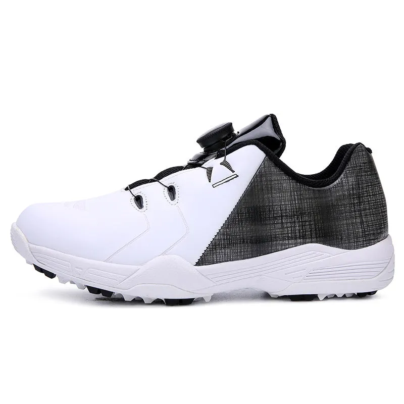 BOA Designer Golf Shoes Waterproof Spiked Golf Trainers | J8003