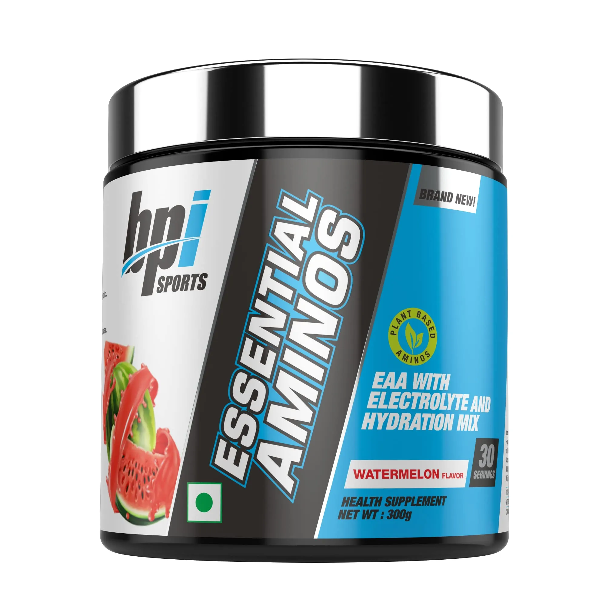 BPI Essential Aminos – Essential Amino Acids (EAAs) – Recovery, Muscle Growth, Hydration- Watermelon – 30 Servings – 300 gm