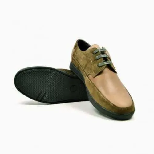 British Walkers Bristols Bally Style Men's Olive Green and Tan Leather and Suede Low Top Sneakers