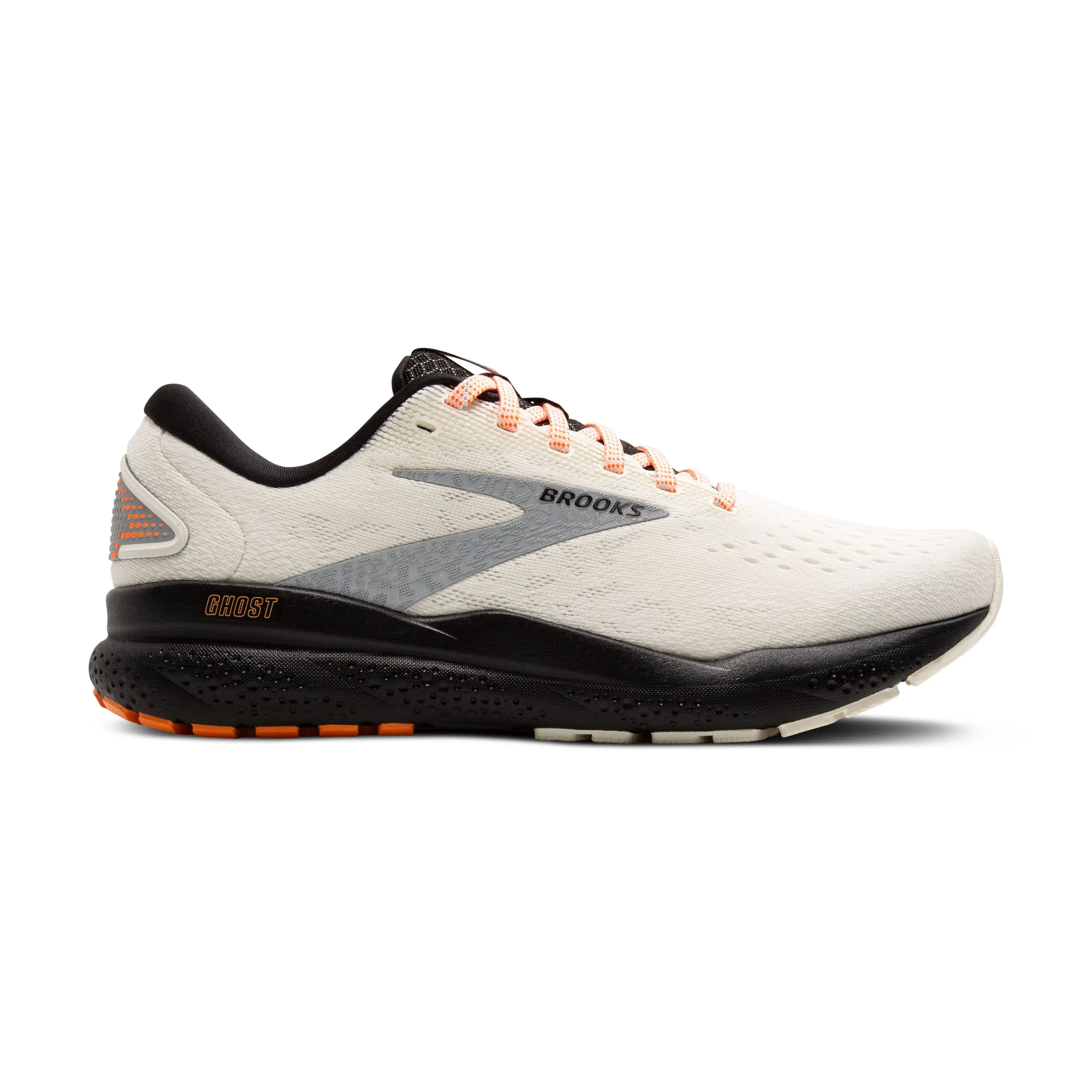 Brooks | Ghost 16 | Women's | Ecru/Orange/Black