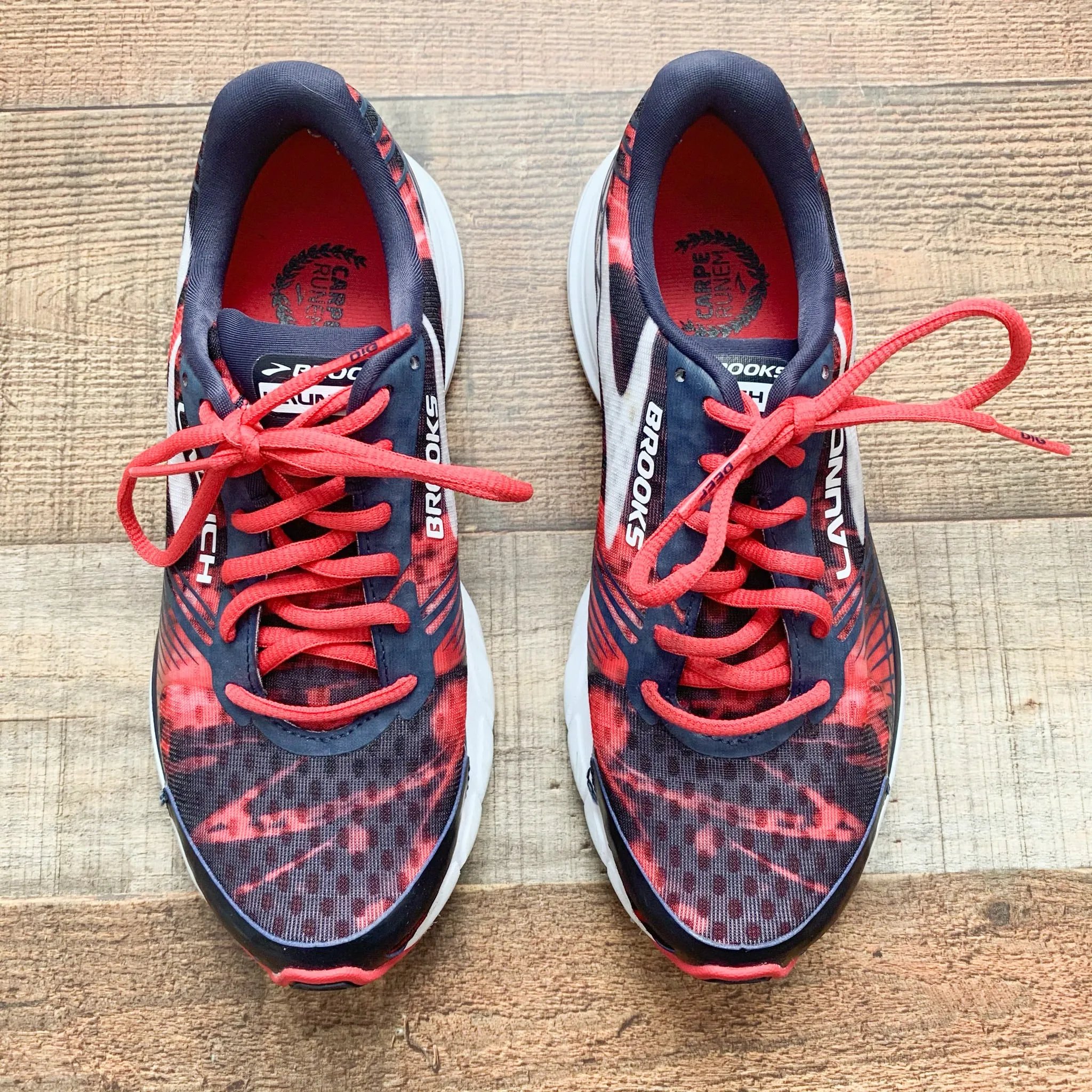 Brooks Launch 3 Red/White/Black Running Shoes- Size 8 (GREAT CONDITION)