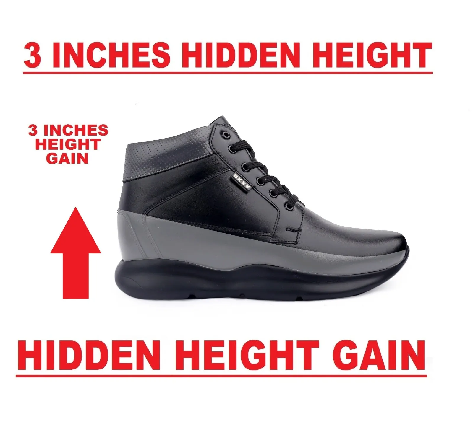 Bxxy's 3 Inch Hidden Height Increasing Elevator Boots for Men