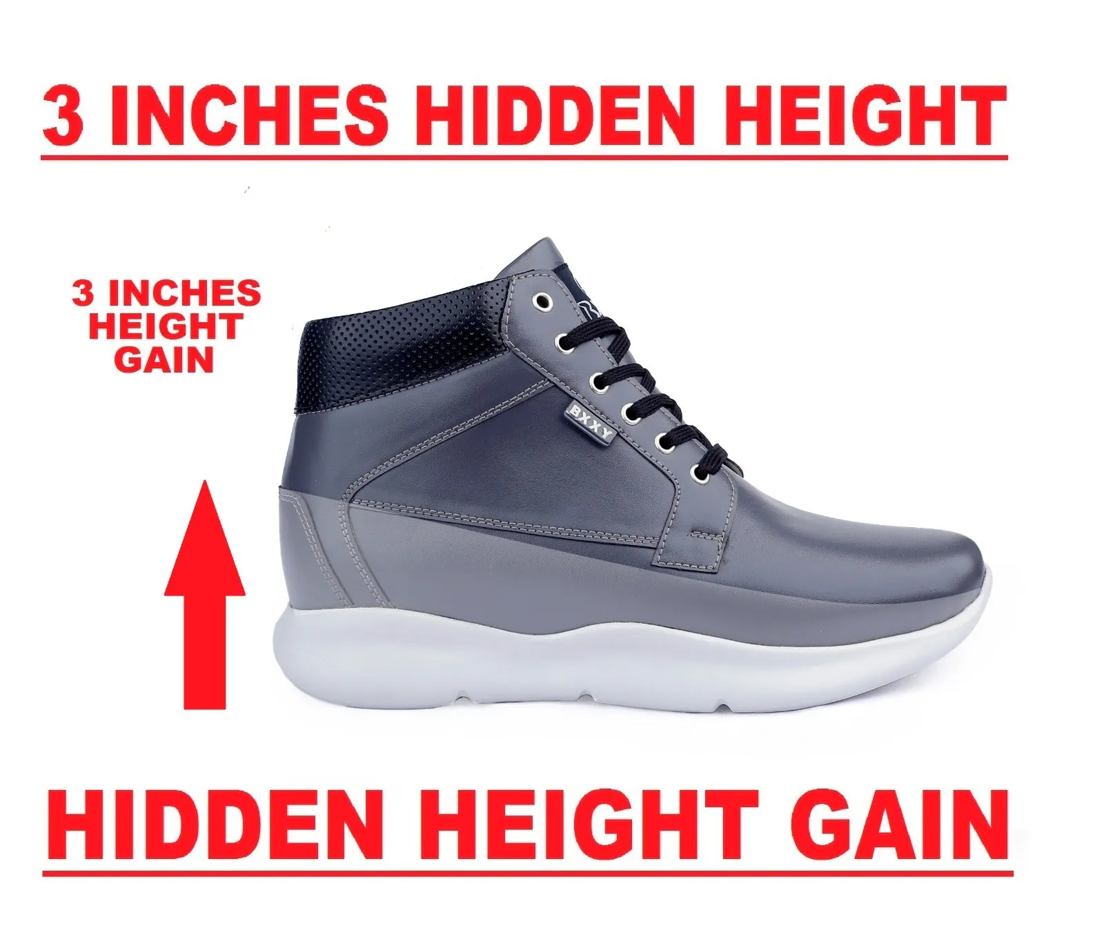 Bxxy's 3 Inch Hidden Height Increasing Elevator Boots for Men