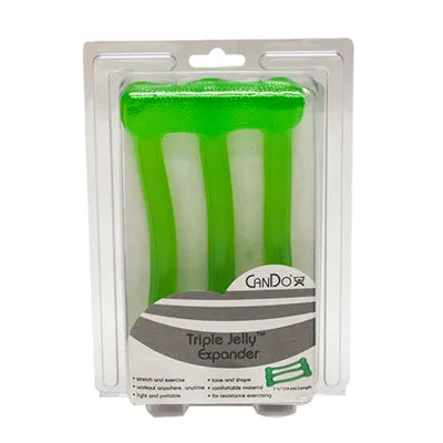 CanDo Jelly Expander Triple Exerciser, Green, Medium