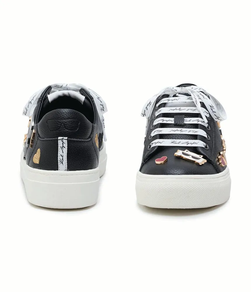 Cate pins lace-up sneakers by Karl Lagerfeld, black