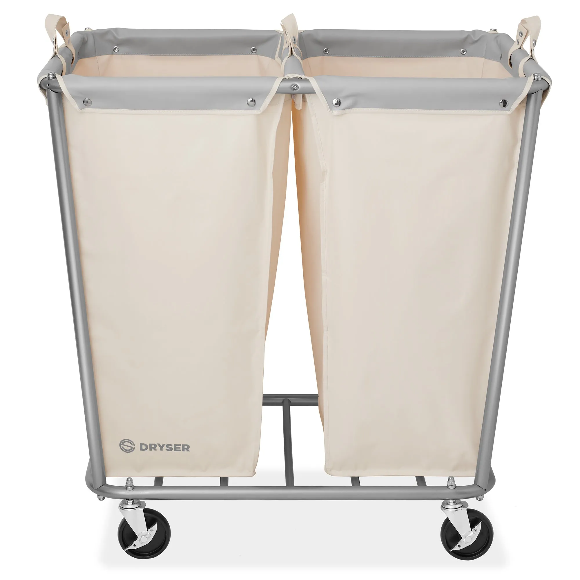 Commercial Rolling Canvas Bin Laundry Hamper on Wheels