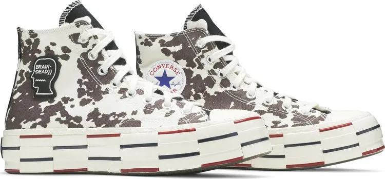 Converse Brain Dead x Chuck 70 Cow Print Sneakers, White