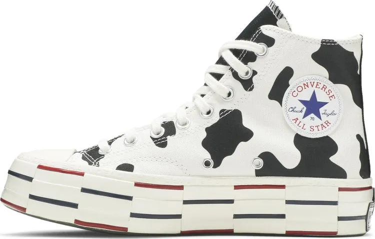 Converse Brain Dead x Chuck 70 Cow Print Sneakers, White