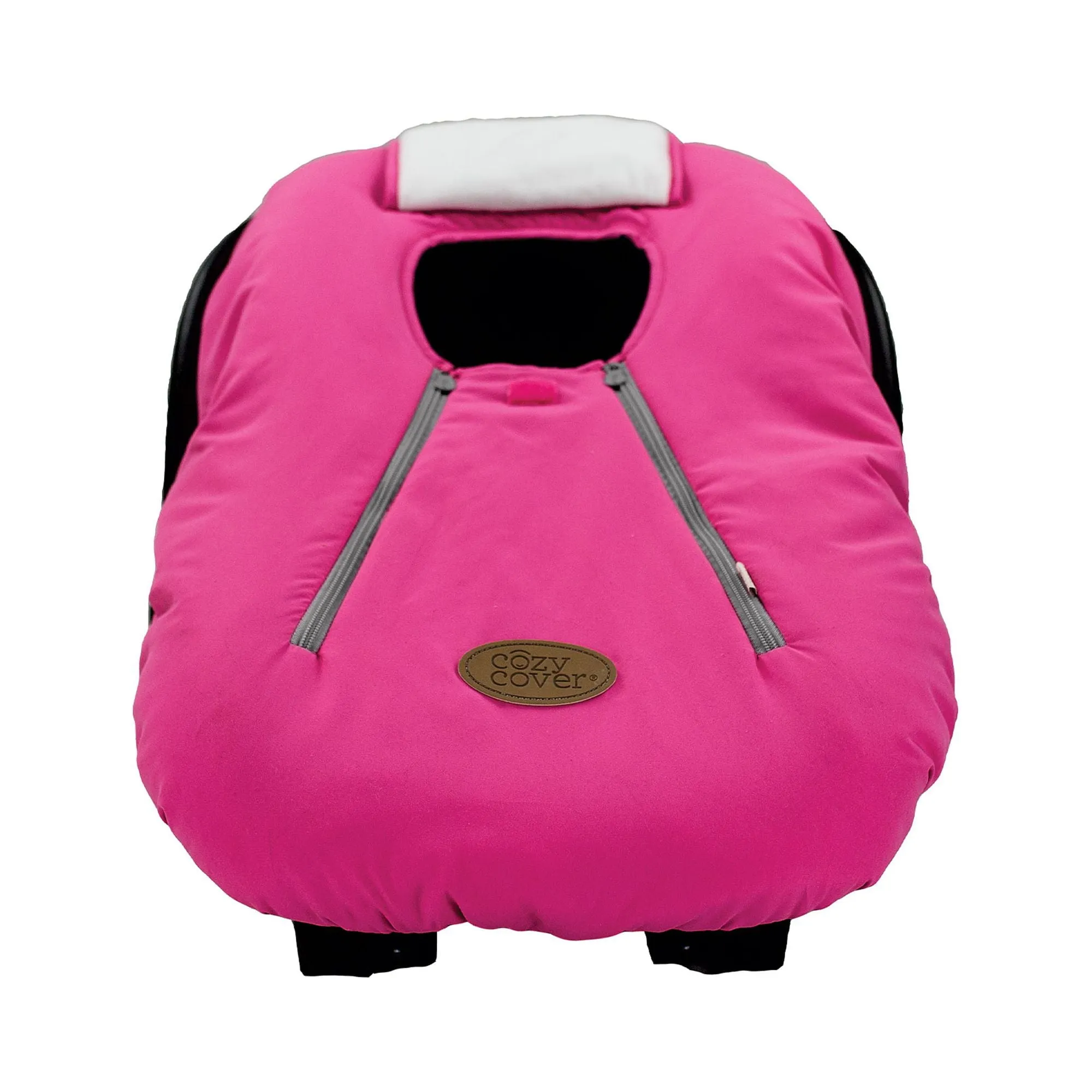 CozyBaby Original Infant Car Seat Cover w/Dual Zippers & Elastic Edge, Pink