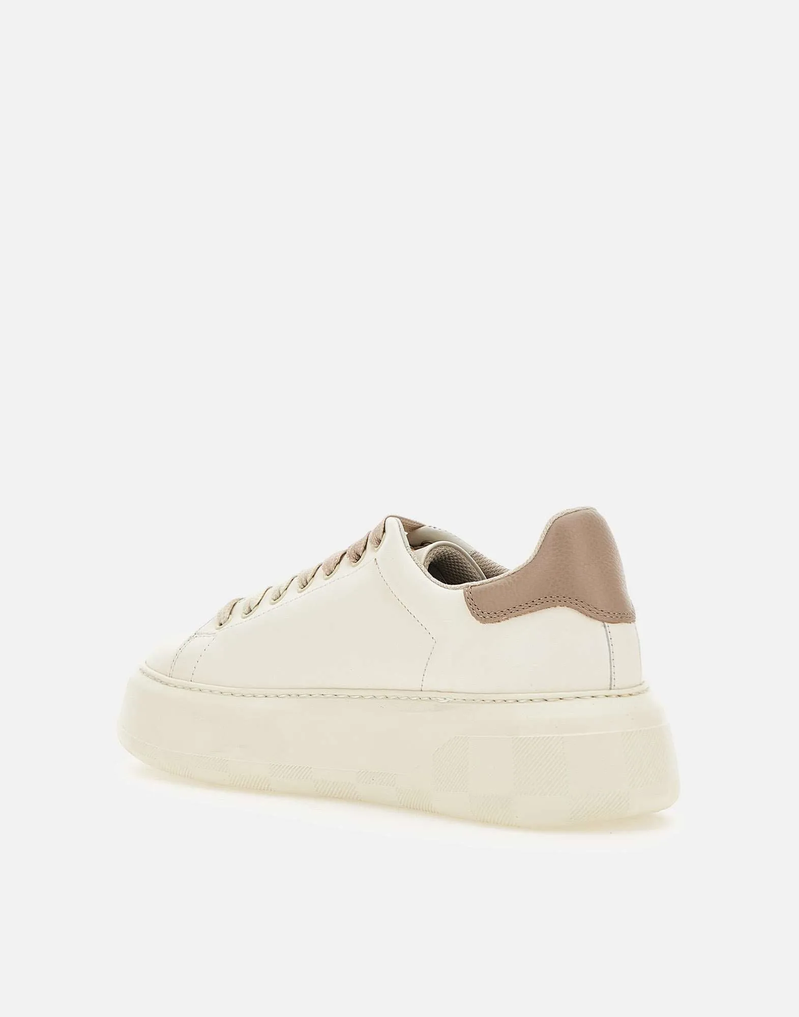 Cream White Leather Sneakers