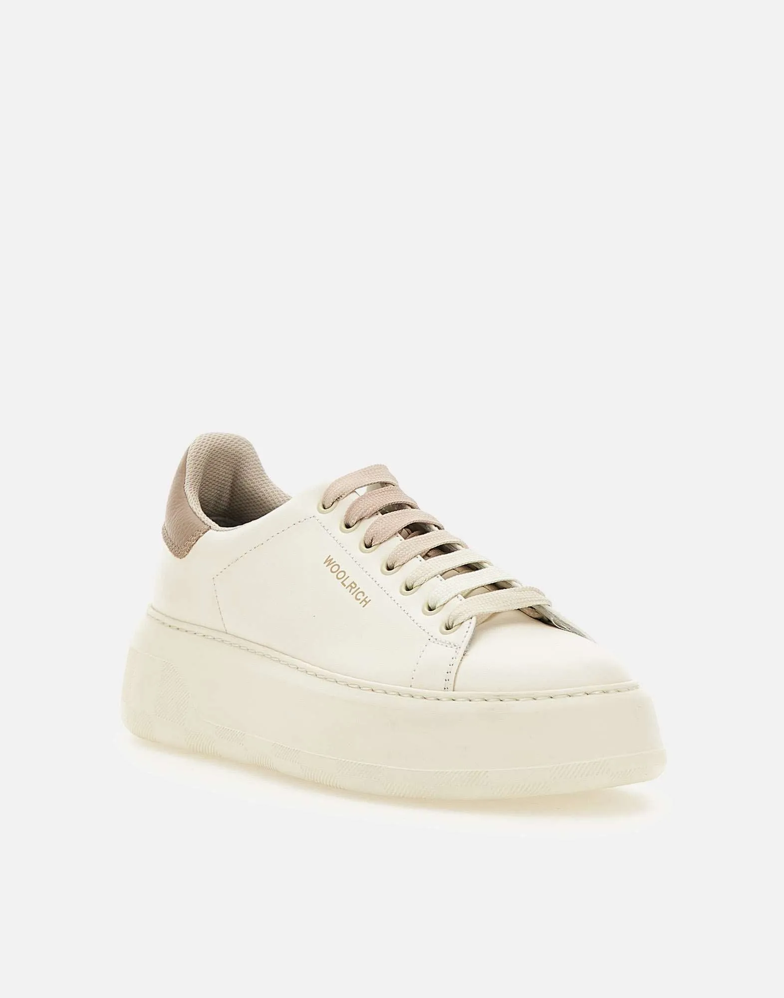 Cream White Leather Sneakers