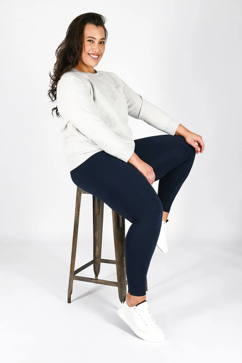 Curve Revitalise High Waisted Leggings - Navy Blue