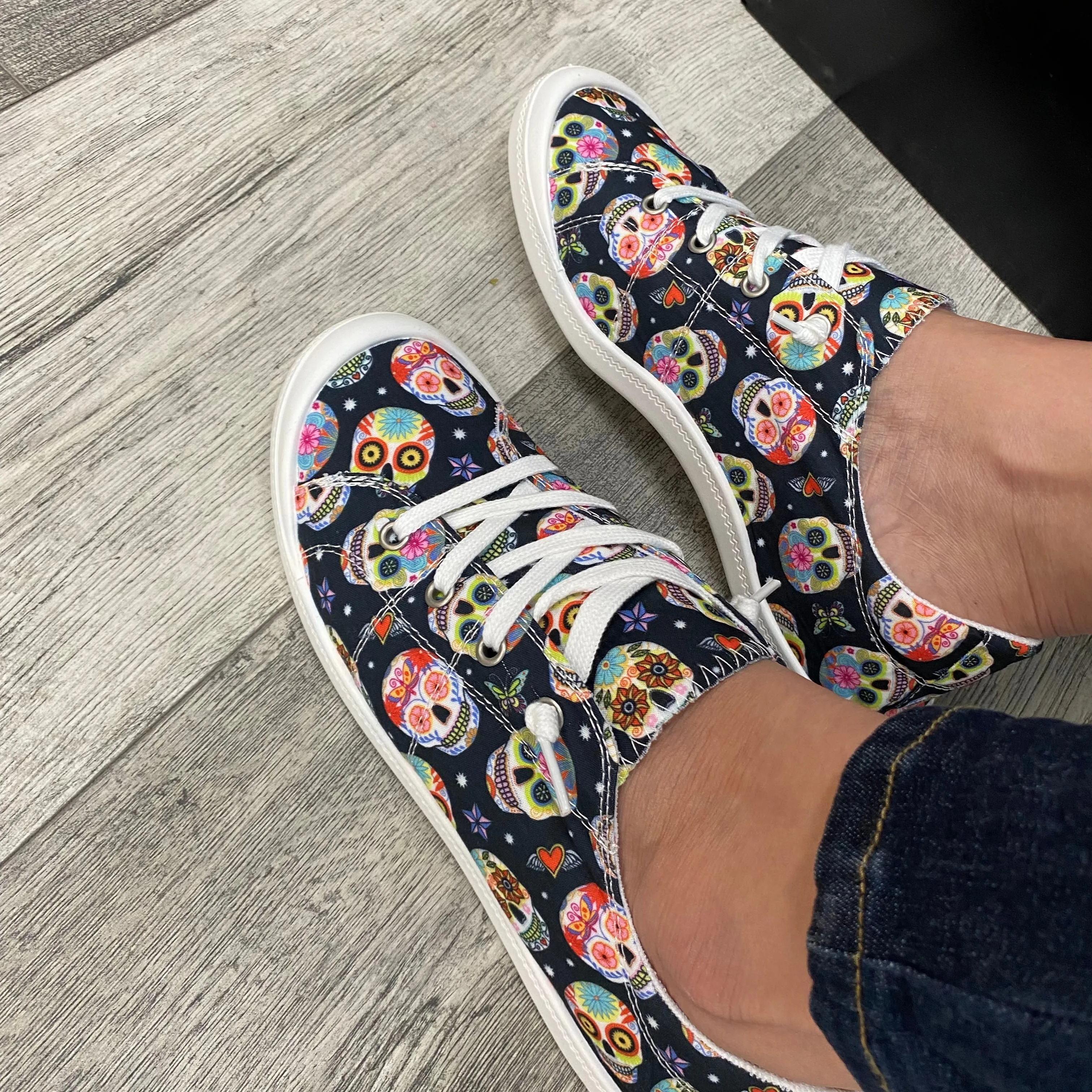 Custom Sneakers (Sugar Skulls)