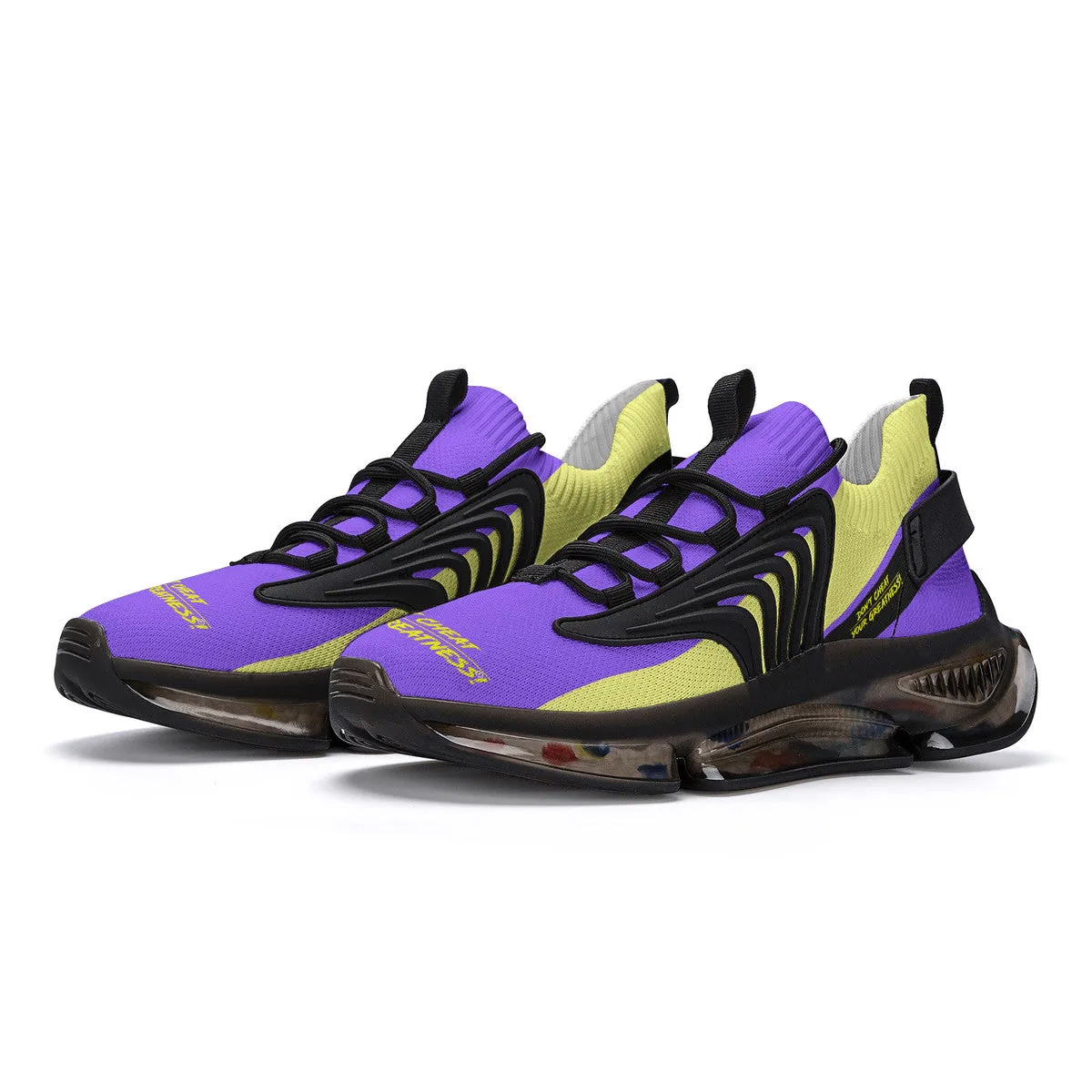 DCYG X2 Purple & Gold Air Max React Sneakers - Black