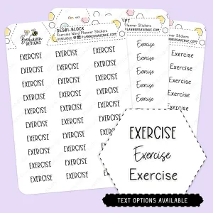 Exercise Script Planner Stickers