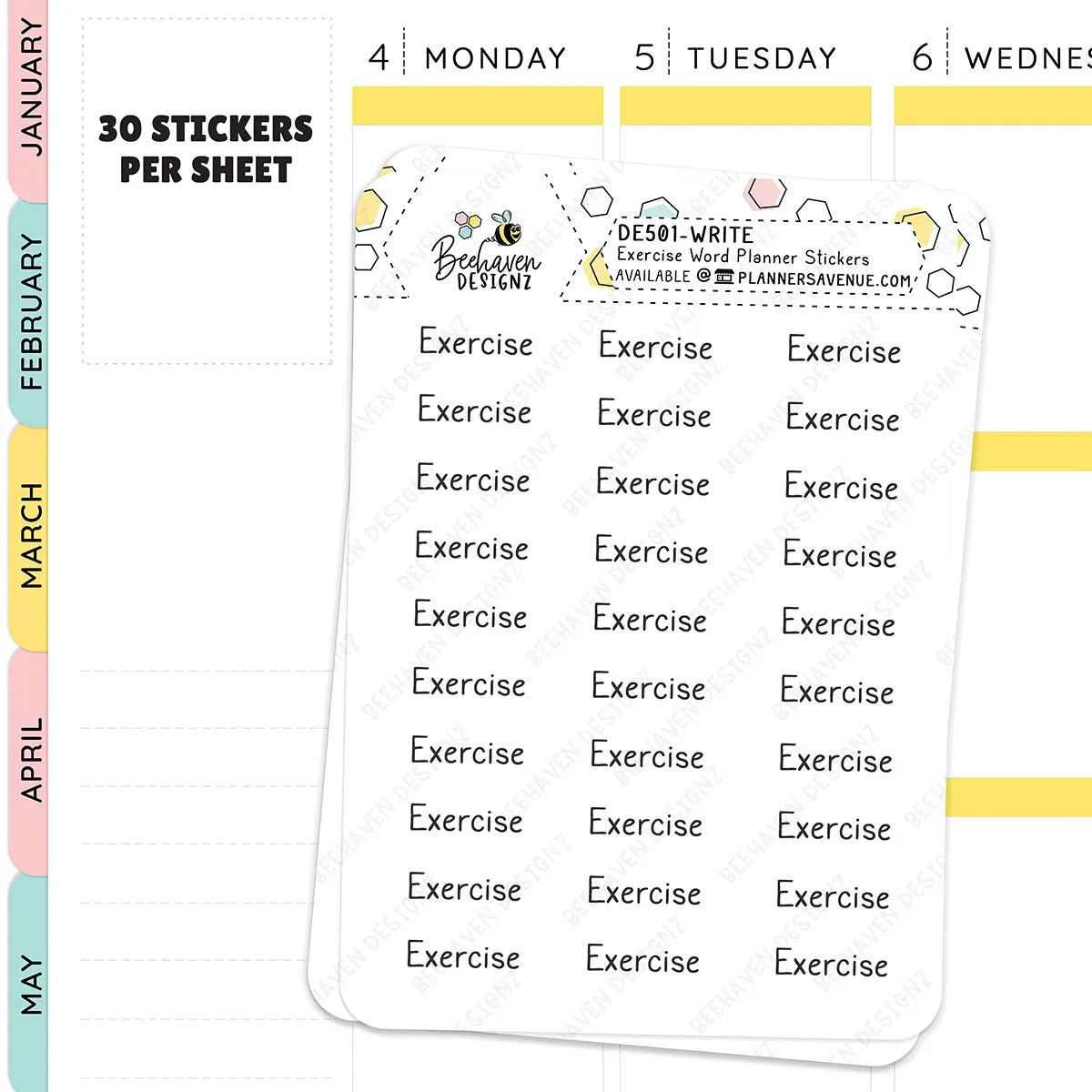 Exercise Script Planner Stickers