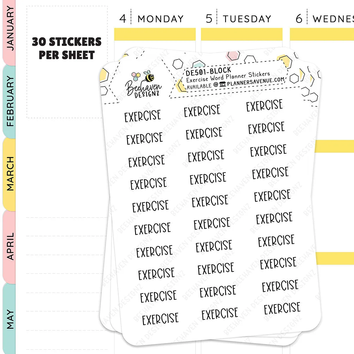 Exercise Script Planner Stickers