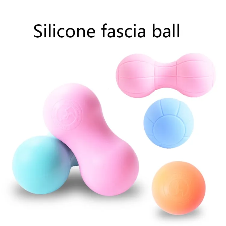 Fascia Ball Muscle Relaxation Yoga Ball Back Massage Silicone Ball, Specification: Flat Matcha Green Peanut Ball