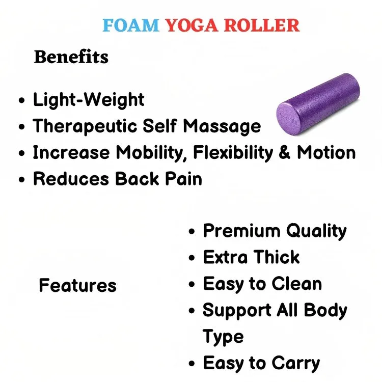 Foam Yoga Roller (Assorted)