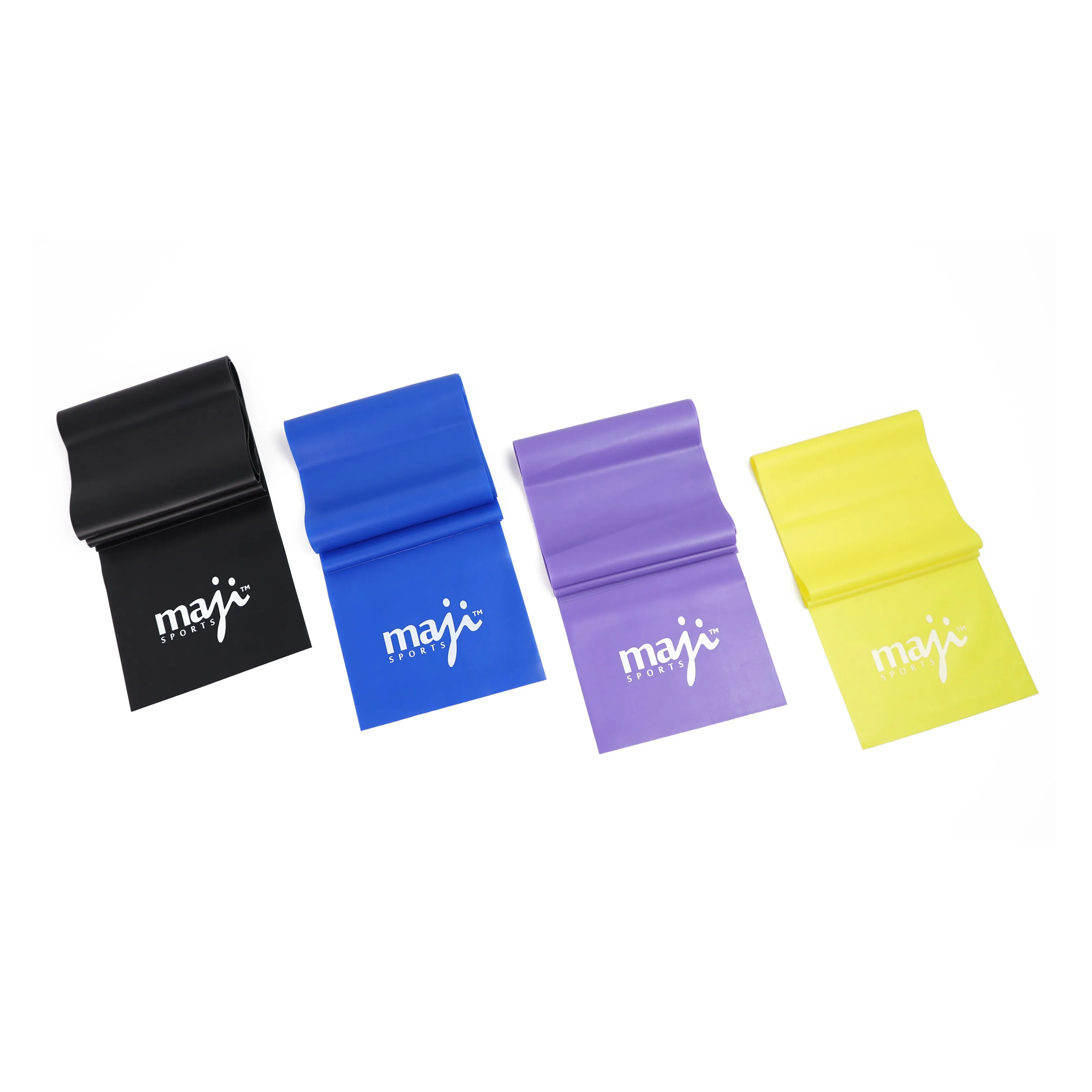 Full Body Exercise & Stretch Bands - Variable Resistance 4 Pack by Jupiter Gear Home