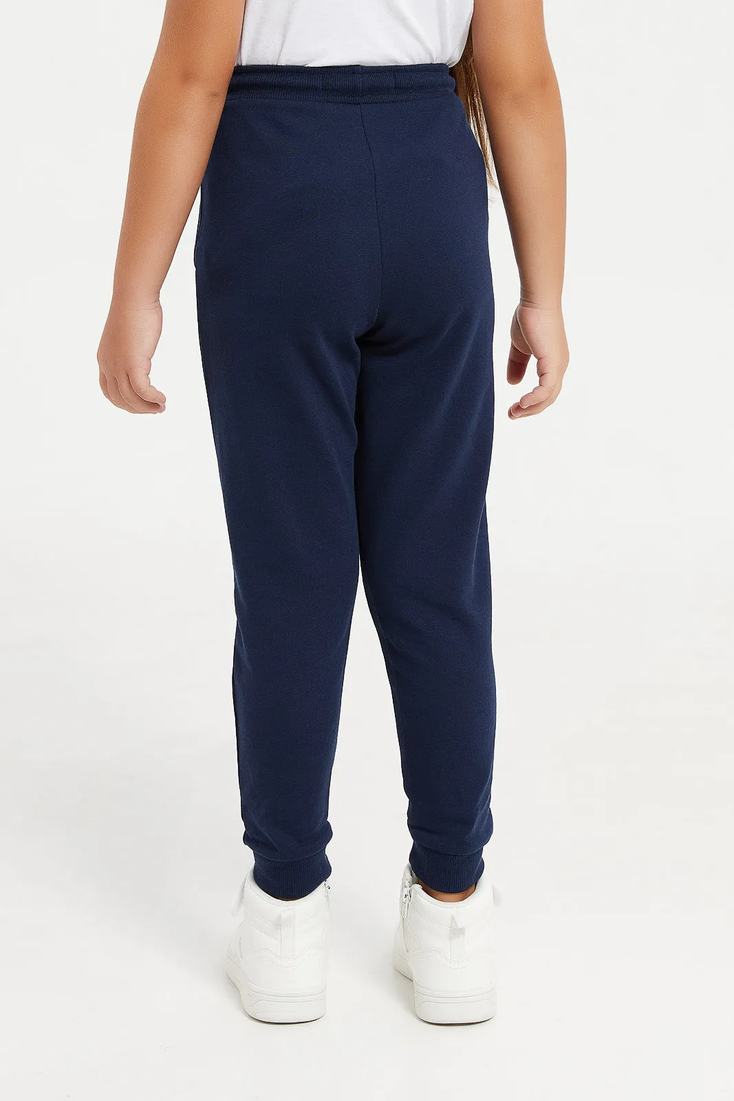 Girls Navy Track Active Pant