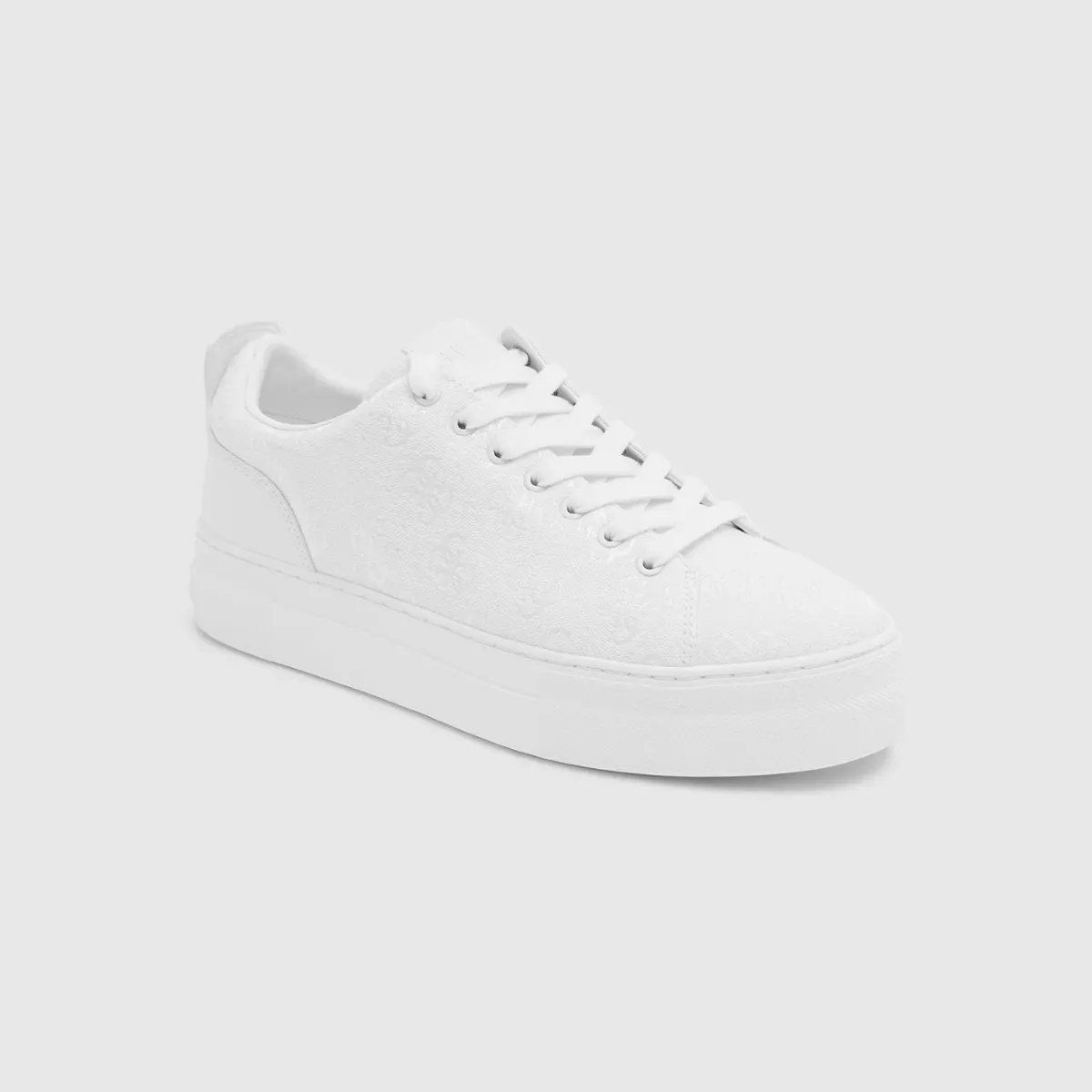 GUESS White Logo Giaa Low-Top Sneakers - WHT