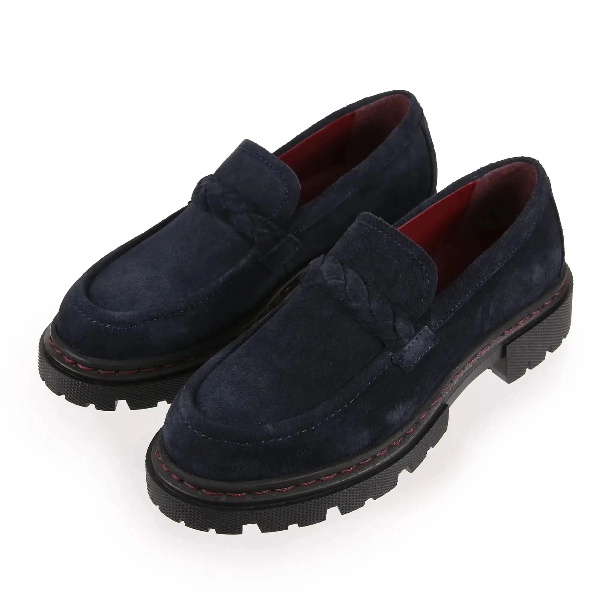 Hackney Navy Suede Loafers