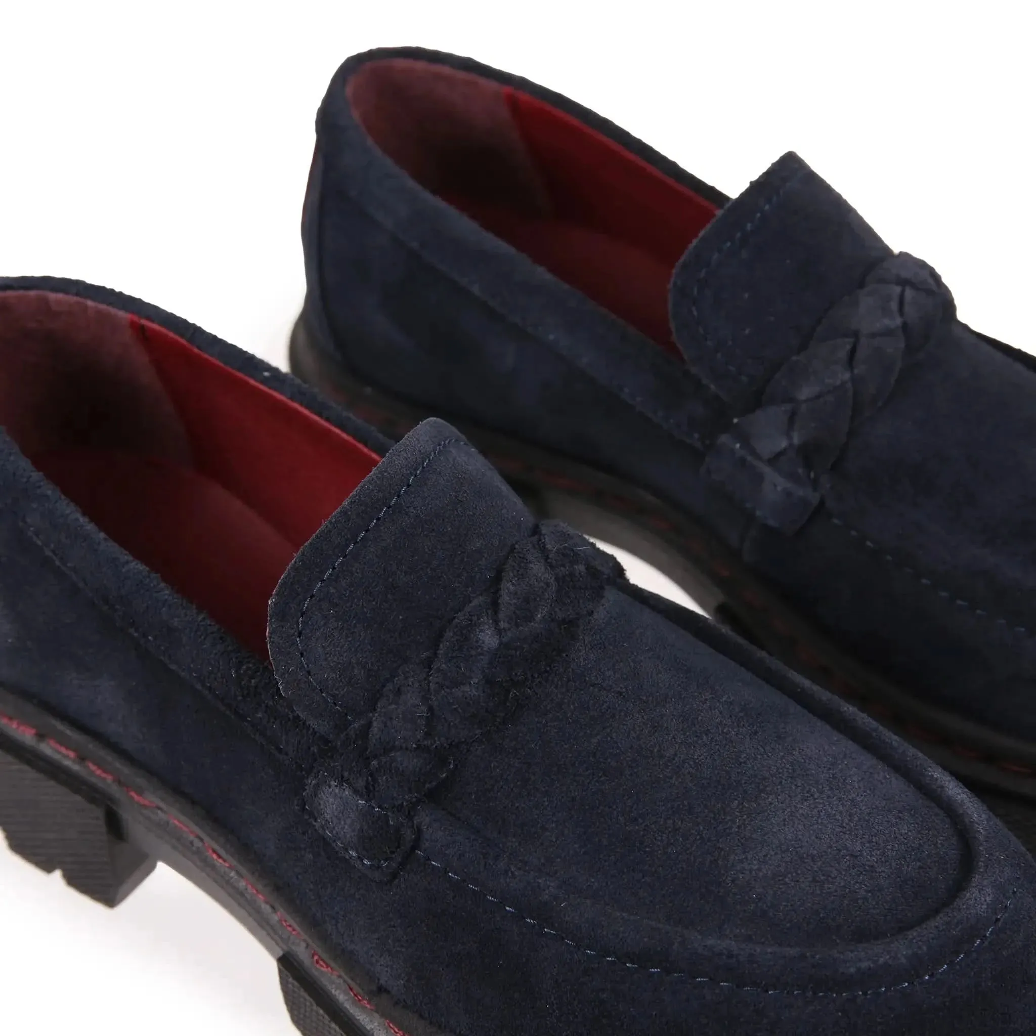 Hackney Navy Suede Loafers