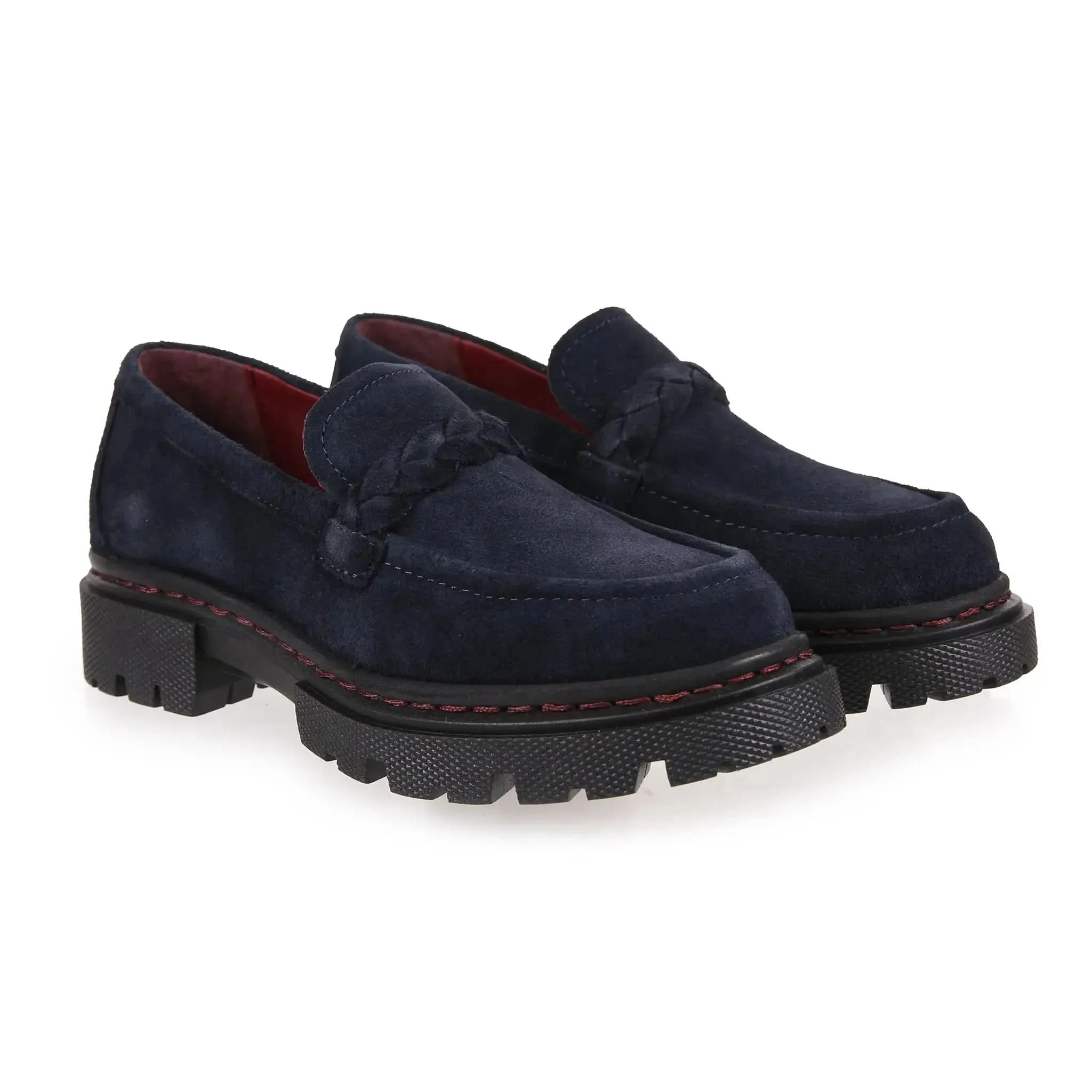 Hackney Navy Suede Loafers