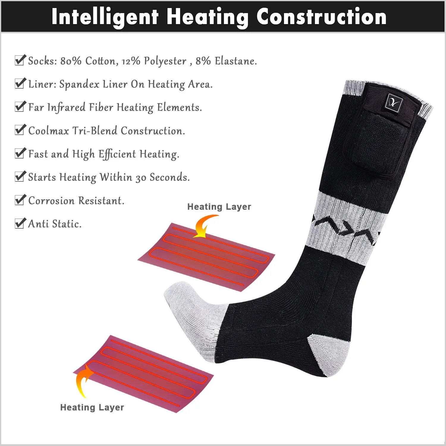 Heated Socks SS08C |