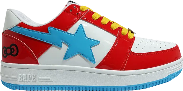 Hello Kitty x Bapesta Low Baby Milo Sneakers, red