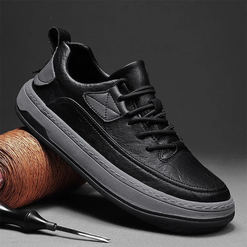 Hnzxzm Men's Shoes Fashion Luxury Casual Sneakers Comfort Sports Flats Male Footwear Versatile Leather Outdoor Daily Oxford Shoes