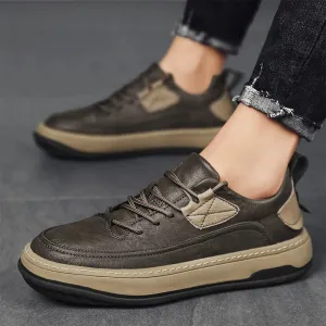 Hnzxzm Men's Shoes Fashion Luxury Casual Sneakers Comfort Sports Flats Male Footwear Versatile Leather Outdoor Daily Oxford Shoes