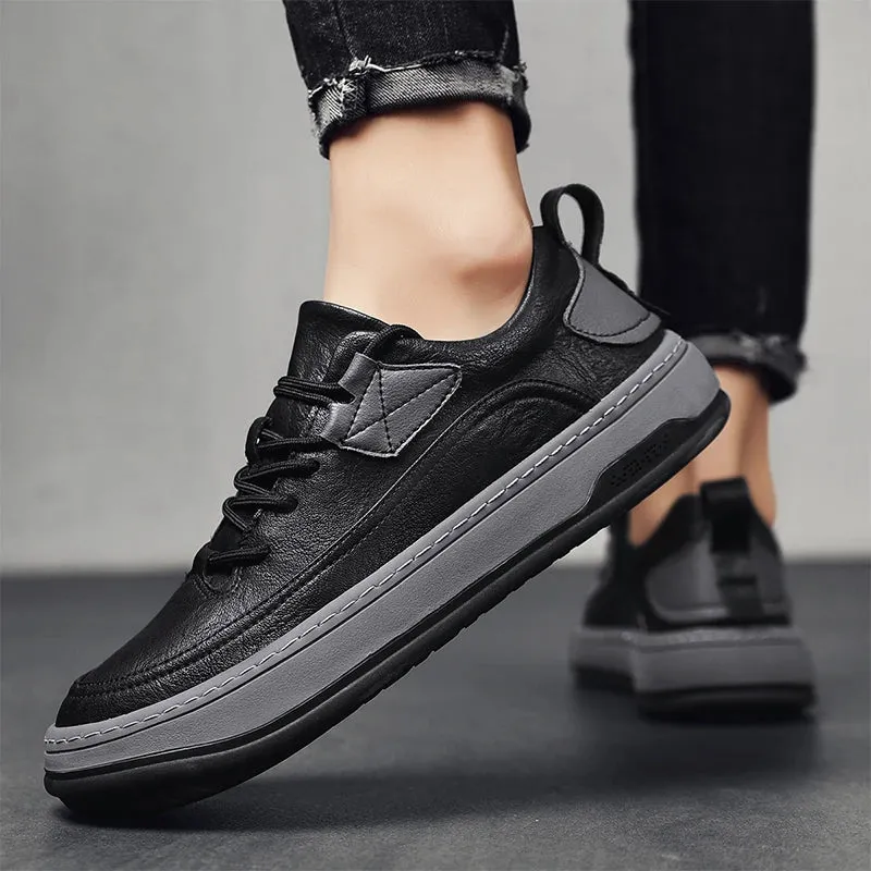 Hnzxzm Men's Shoes Fashion Luxury Casual Sneakers Comfort Sports Flats Male Footwear Versatile Leather Outdoor Daily Oxford Shoes