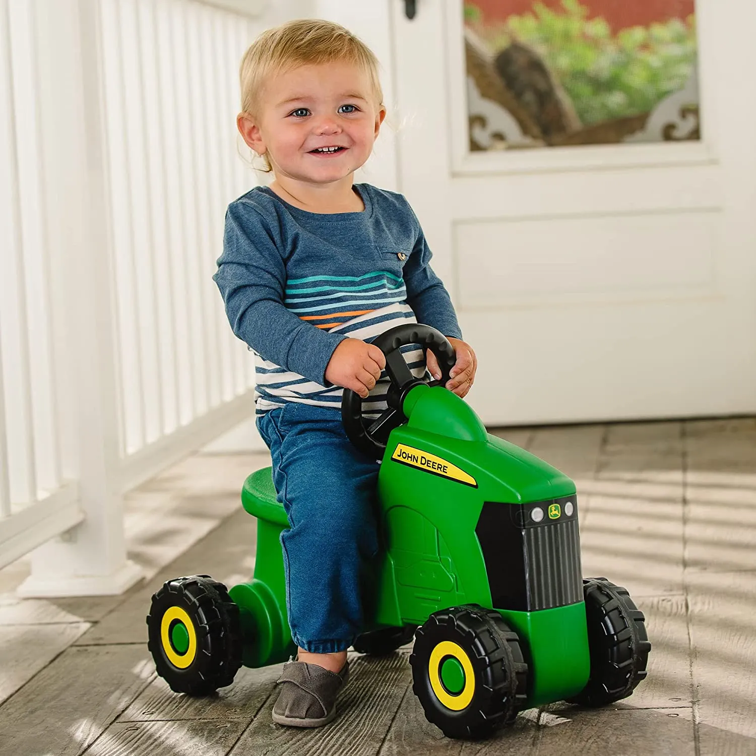 John Deere Kids Sit-N-Scoot Ride-On Tractor Toy