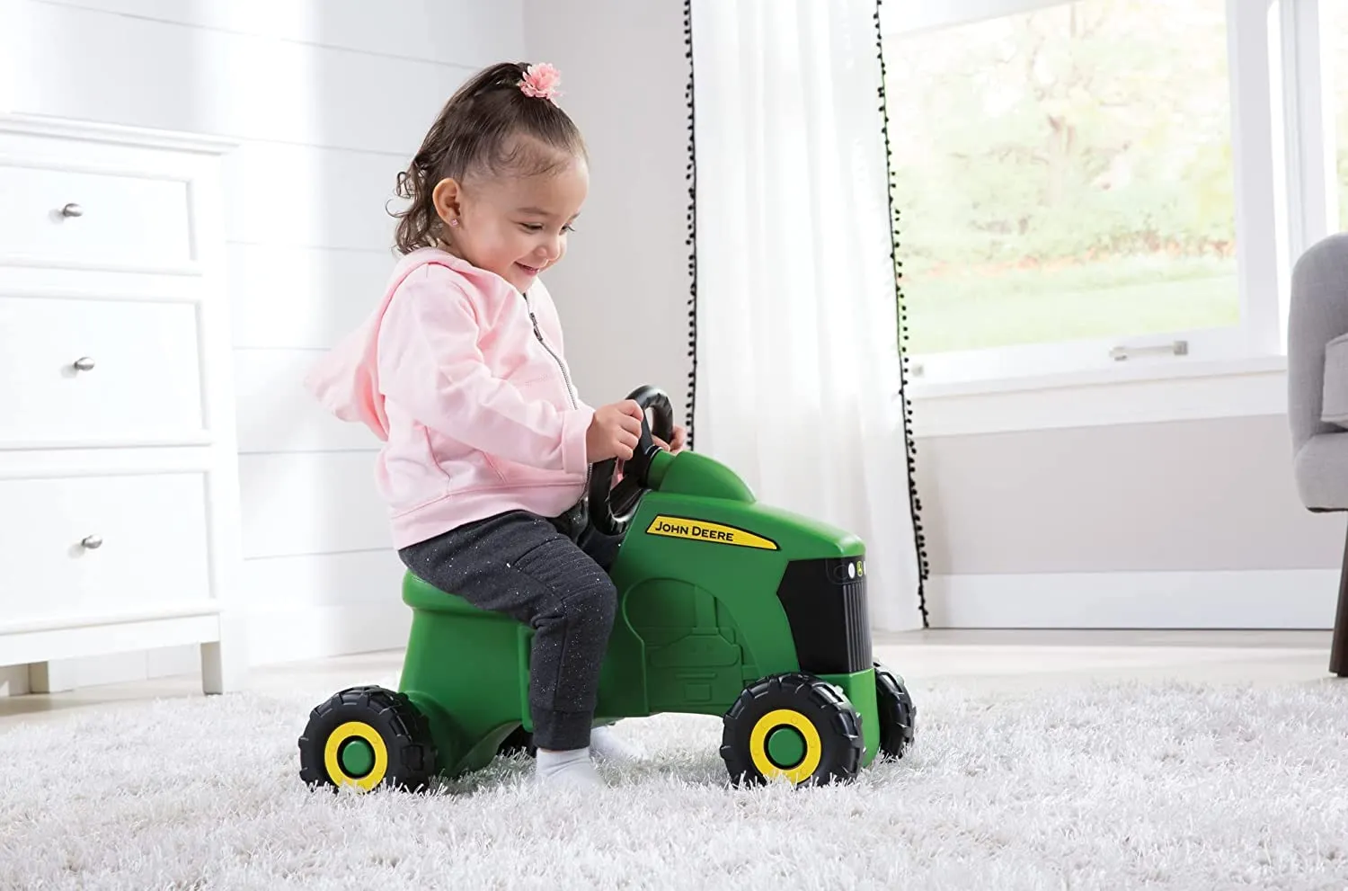 John Deere Kids Sit-N-Scoot Ride-On Tractor Toy