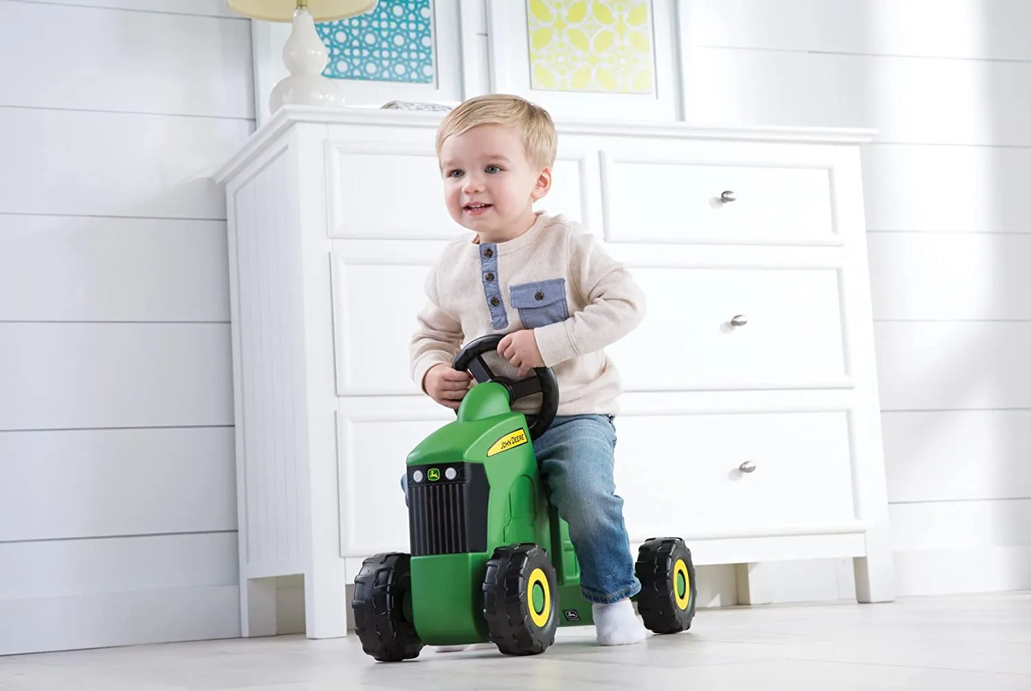 John Deere Kids Sit-N-Scoot Ride-On Tractor Toy