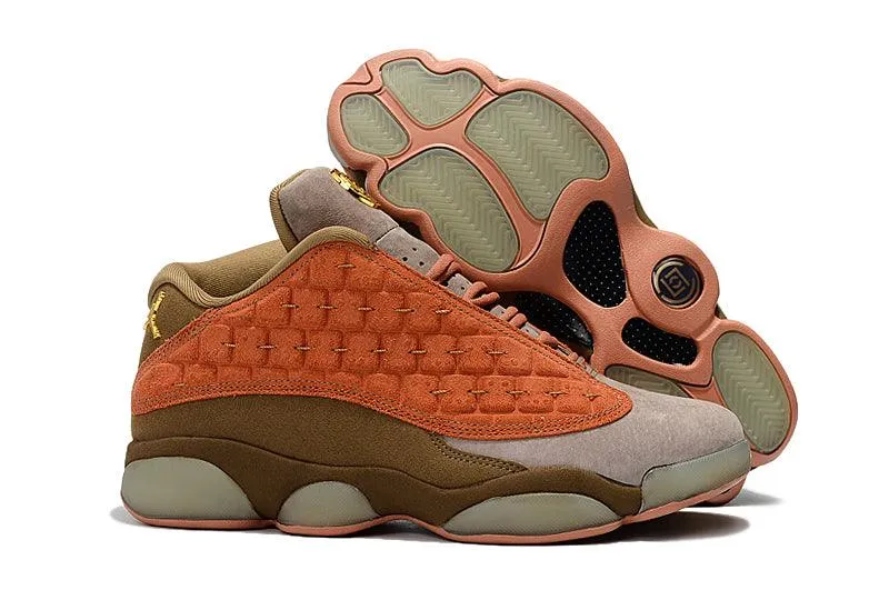 Jordan 13 X Clot Low Gs Light Gray/Dirt Orange