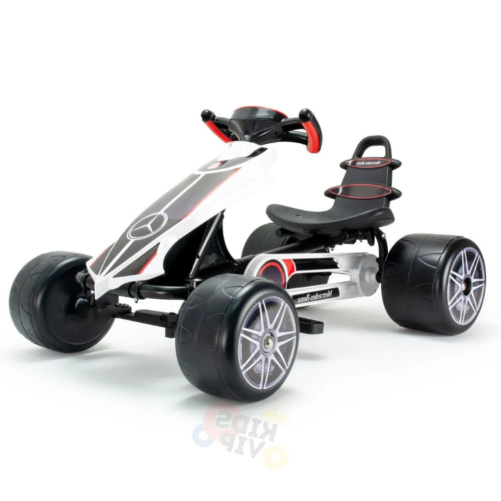 KidsVIP Mercedes Benz Pedal Ride on Go-Kart With Adjustable Seat