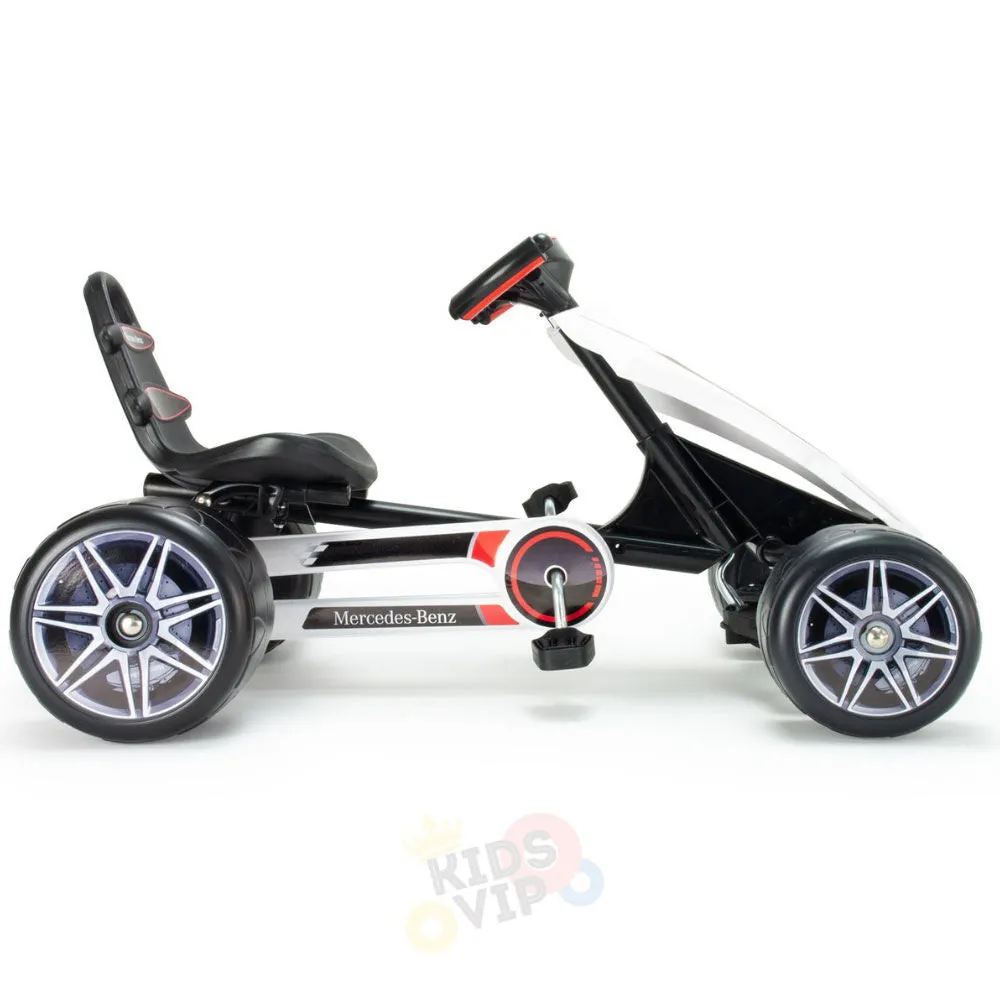 KidsVIP Mercedes Benz Pedal Ride on Go-Kart With Adjustable Seat