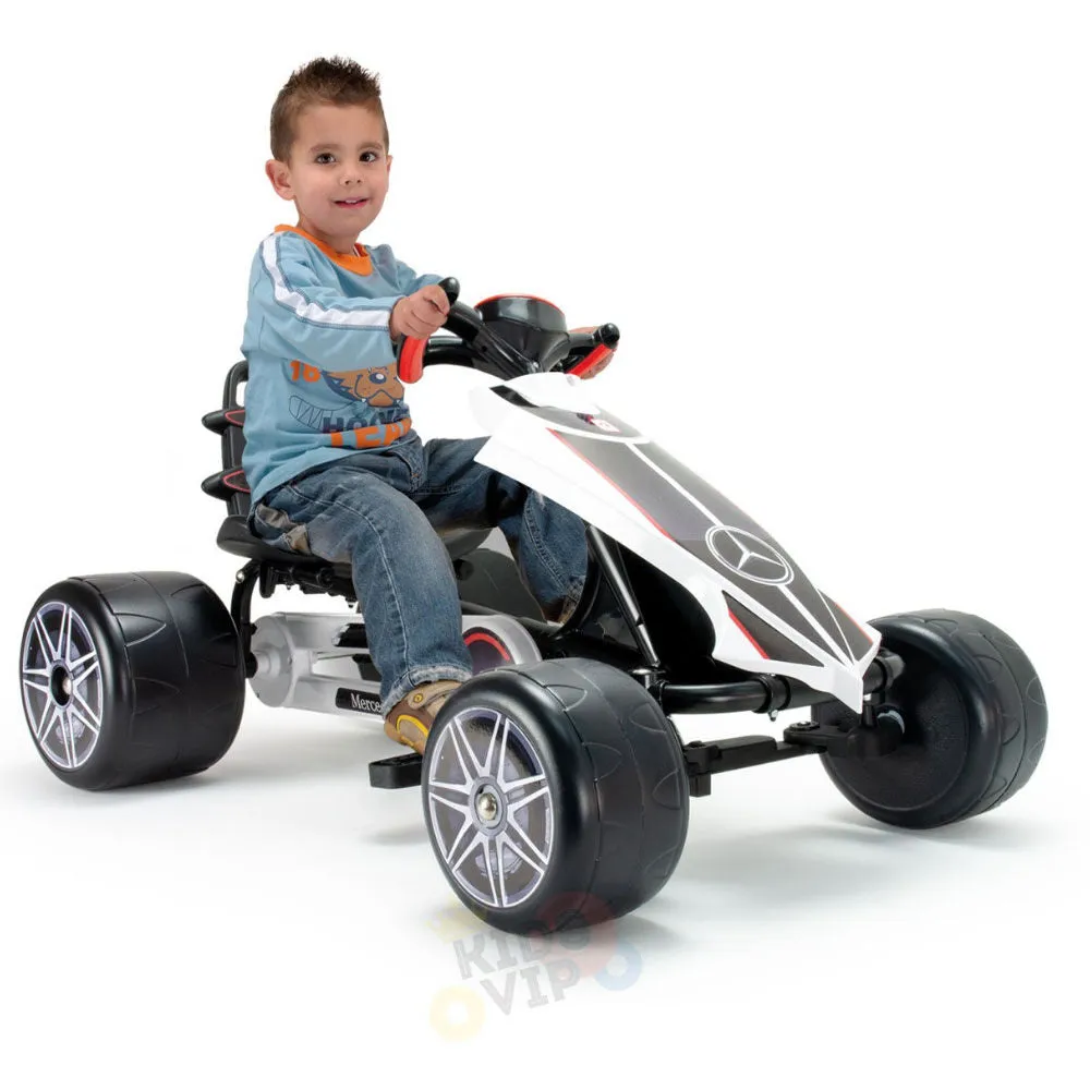 KidsVIP Mercedes Benz Pedal Ride on Go-Kart With Adjustable Seat