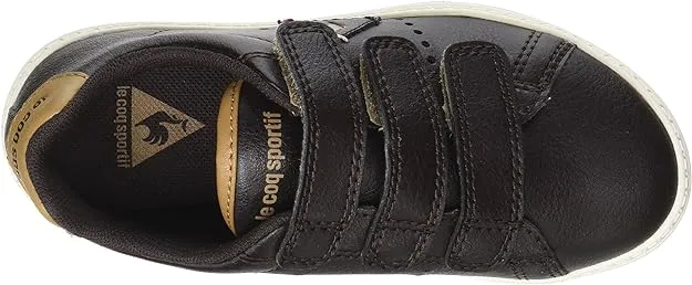 Le Coq Sportif scarpa da bambino con strappo in pelle Courtone 1720116 marrone