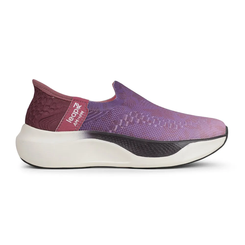 Leap7x Sports Purple Walking Shoes For Women EAZYGO-5L By Liberty