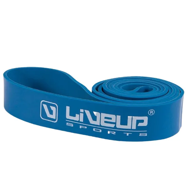 LiveUp Power Band Latex Exercise Loop Blue Heavy