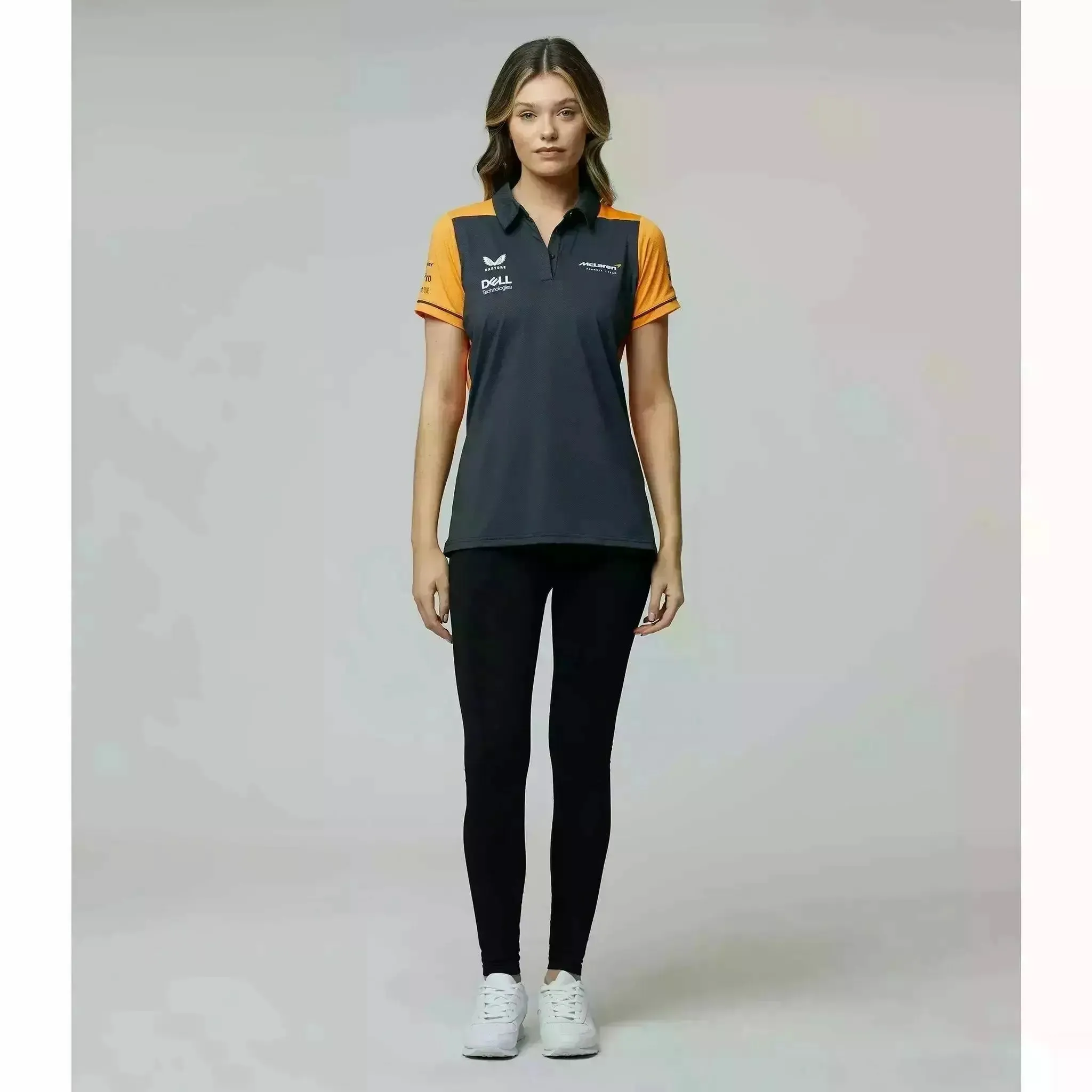 McLaren F1 Women's Team Polo Shirt- Papaya/Phantom